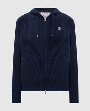 Brunello Cucinelli Синя спортивна куртка з кашеміру M22704806G