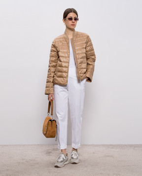 Peserico Коричнева пухова куртка з ланцюжком A241132200G