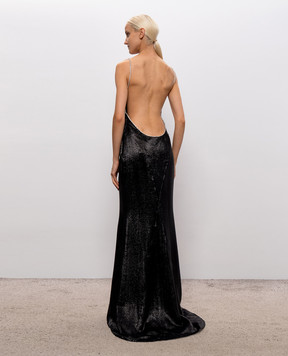 Tom Ford Черное платье с открытой спиной AB3740SDE553