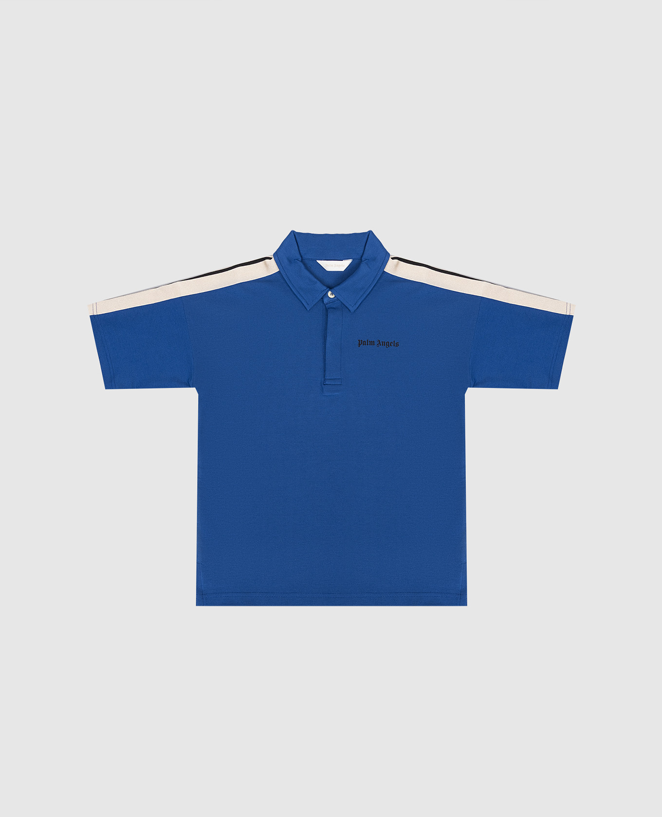 

Детское синее поло с тесьмой, Синий, Поло