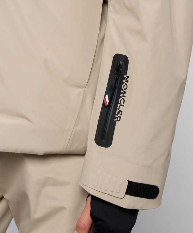 Moncler Grenoble Бежевая горнолыжная куртка Caurel GORE-TEX с мехом L20981A00005597MR изображение 5
