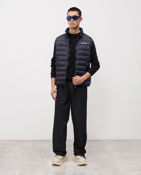 Palm Angels s Синий пуховый жилет с логотипом PMEX009S24FAB001