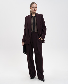 Victoria Beckham Фіолетові штани з вовною 1425WTR002857G