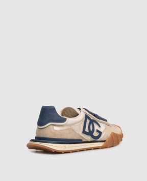 Dolce&Gabbana Бежеві комбіновані кросівки DG Аthletic CS2384AZ862