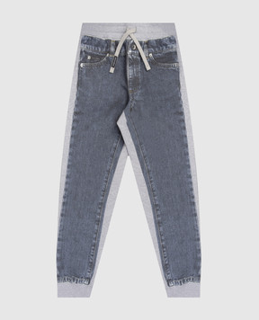 Dolce&Gabbana Джитячі сірі меланжеві джогери L4JPING7PVD46