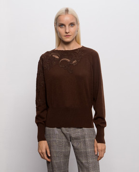 Ermanno Scervino Коричневий джемпер з кашеміру D495M302APPYU