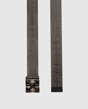 Off-White Серый ремень с узором логотипа OWMRB03F26FB01