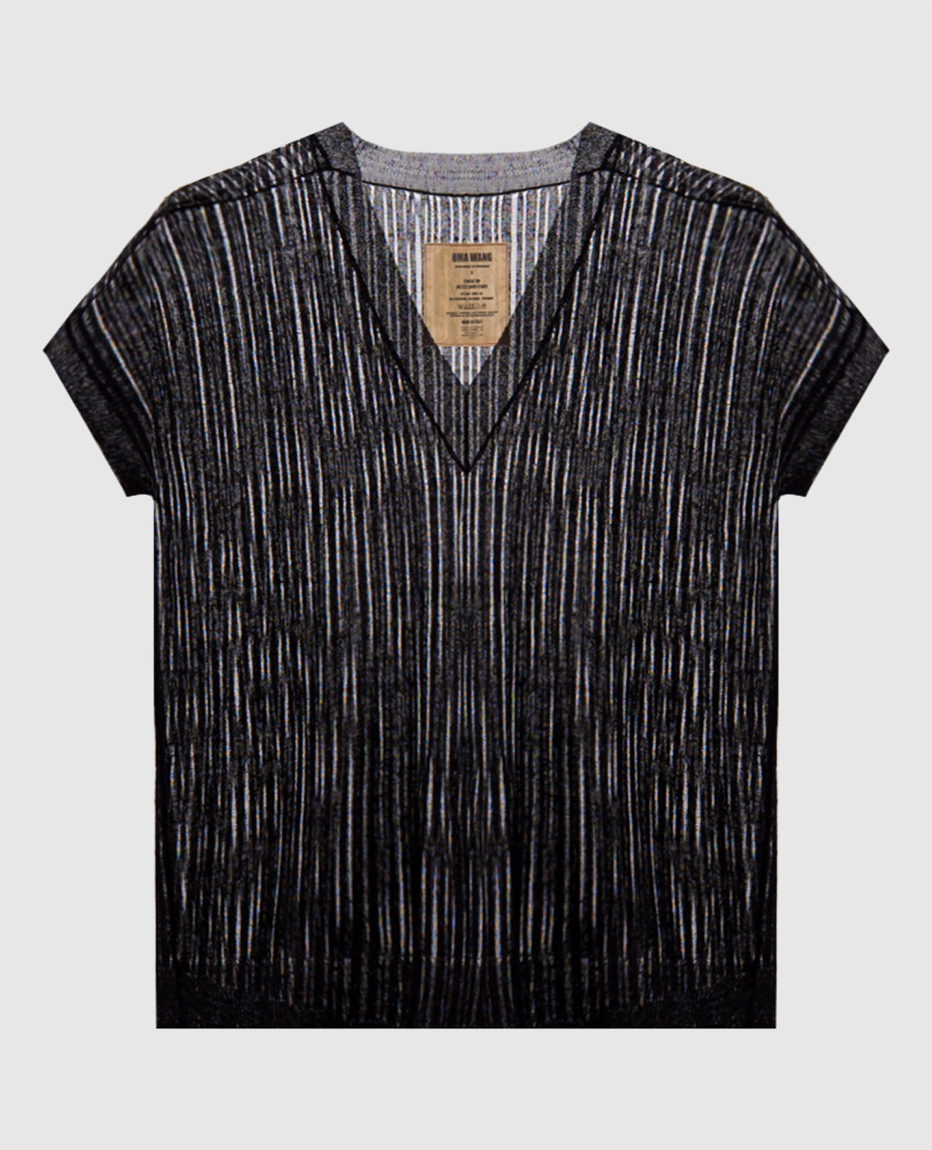 Черный топ из льна