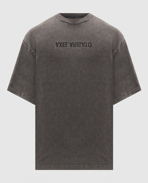 Axel Arigato Сіра футболка DISTORT з принтом логотипа A3118004