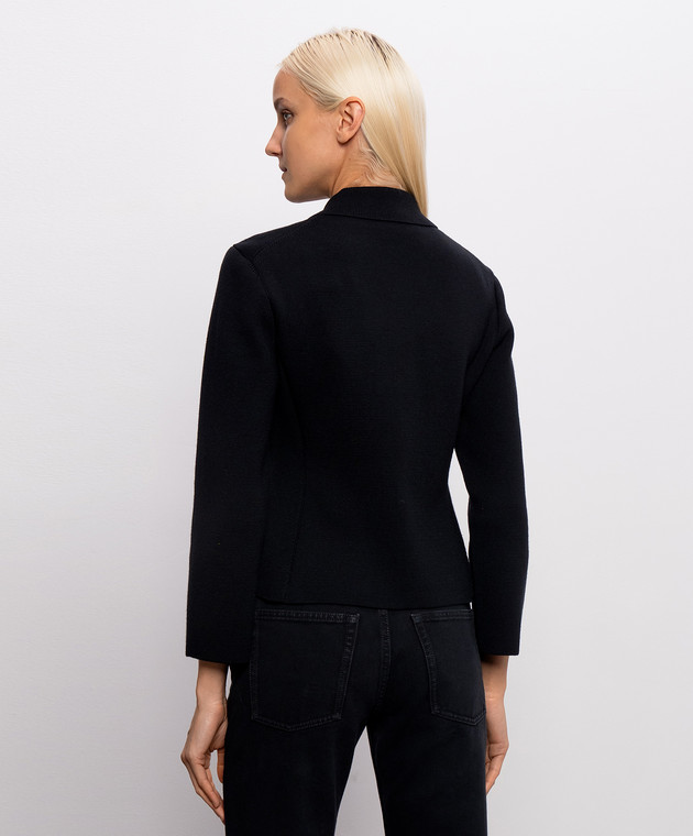 Saint Laurent Синий кардиган из шерсти A0044ZY76TR изображение 4