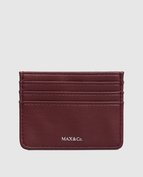Max & Co Бордовый картхолдер с надписью MCLBACIO
