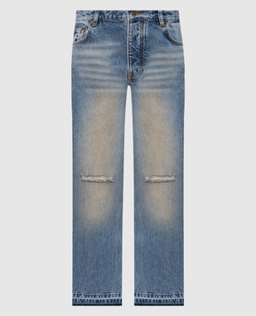 Off-White Синие джинсы с прорехами 44MYA19IF26D002