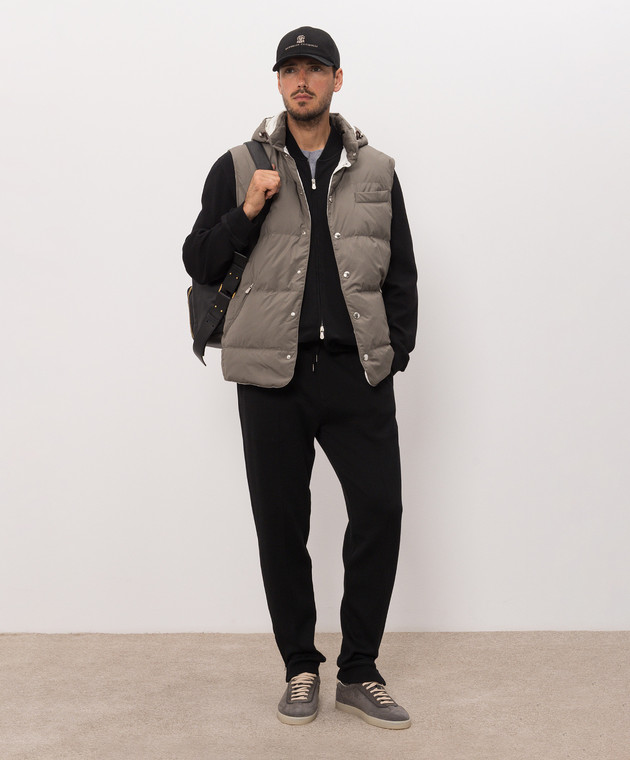 Brunello Cucinelli Черная спортивная куртка MM8319072G изображение 2