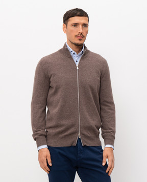 Brunello Cucinelli Коричневий кардиган з кашеміру M2200106