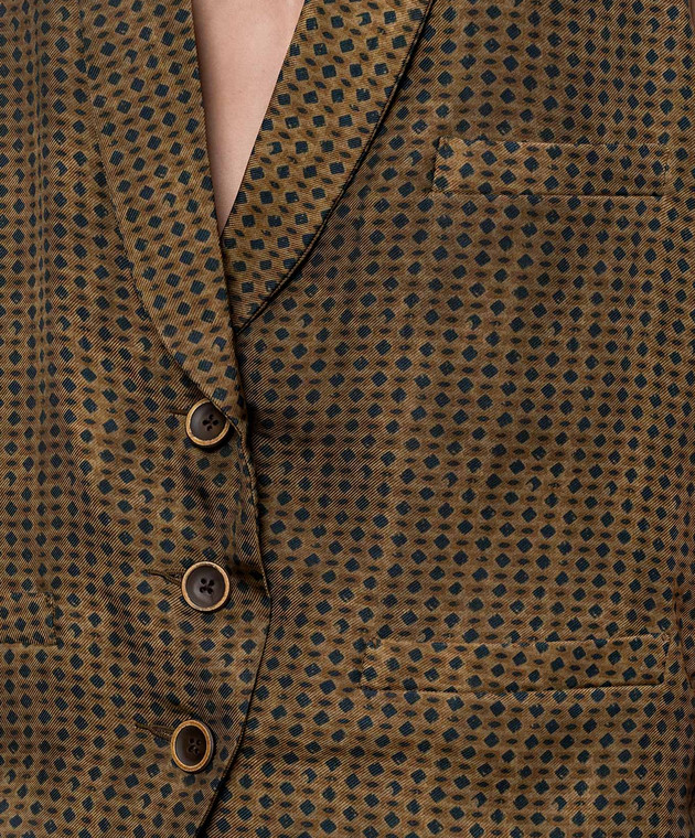 UMA WANG Коричневий жилет Jill UW6053 зображення 5