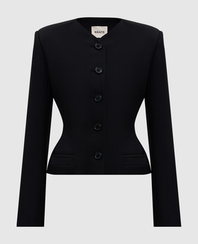 Khaite Черный жакет Nara из шерсти 6215527