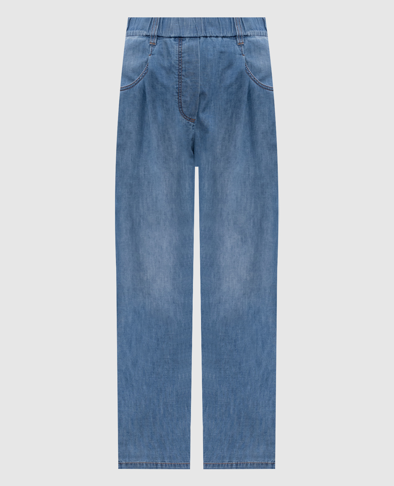 Синие джинсы с цепочкой