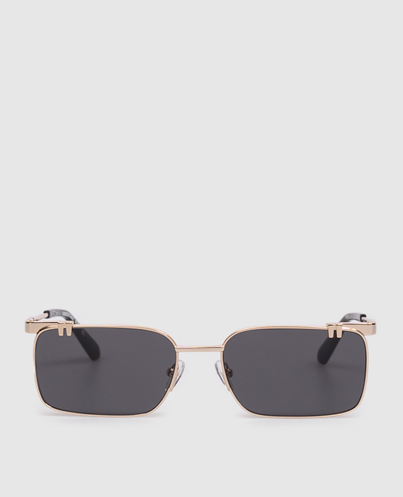 Золотые солнцезащитные очки с гравировкой логотипа OFF