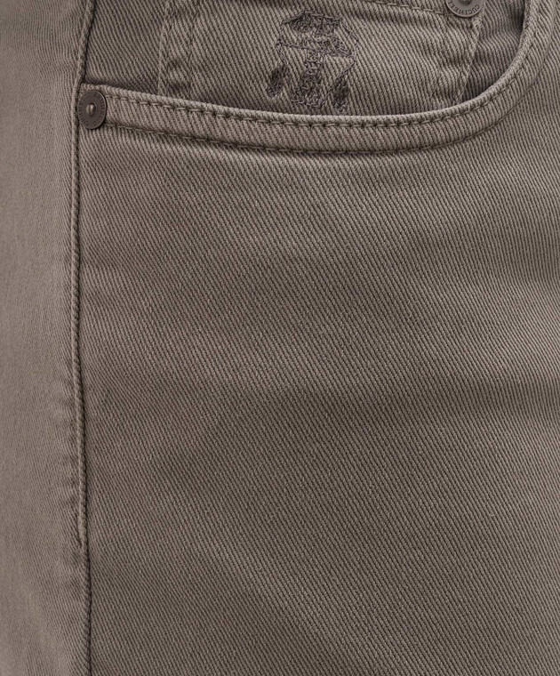 Brunello Cucinelli Джинсы цвета хаки M277PO2090 изображение 5