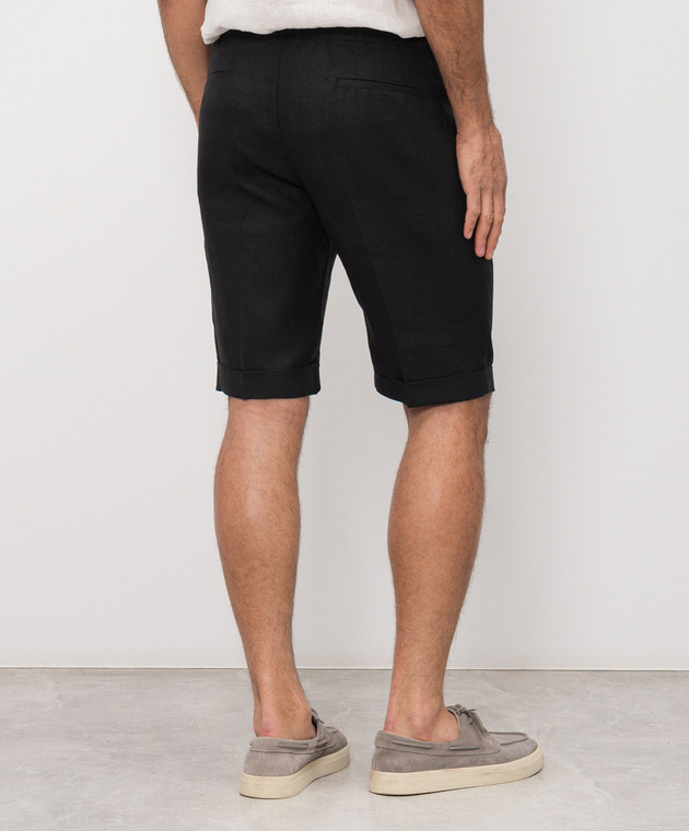 Cashmere&Whiskey Черный шорты из льна 0255500638 изображение 4