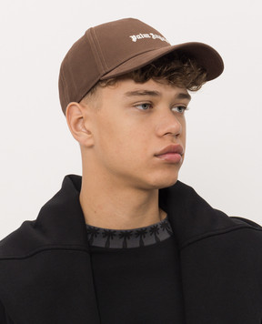 Palm Angels Коричнева кепка з вишивкою логотипа PAMLB001FB001m