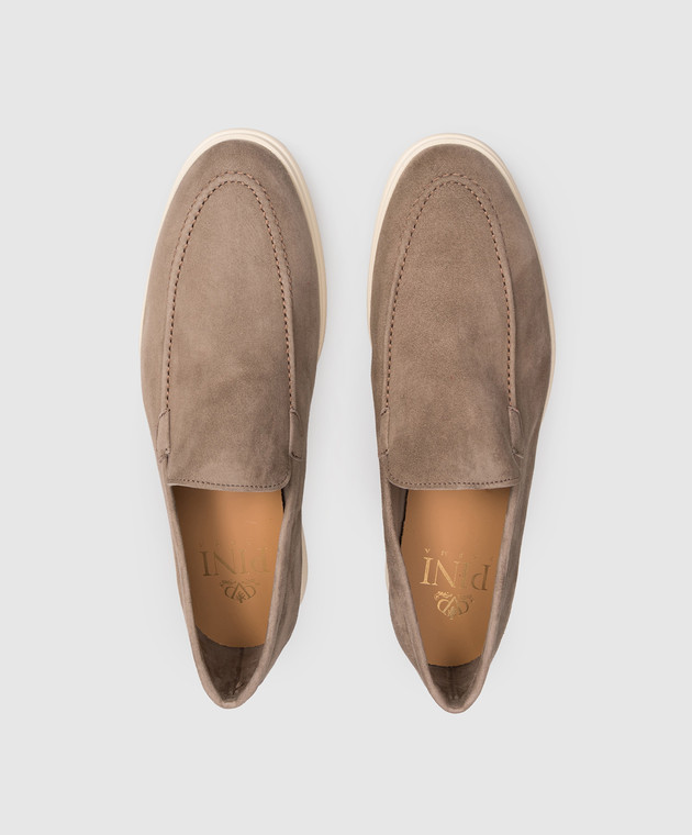 Pini Parma Коричневі замшеві лофери SHOXMOCTAU зображення 4