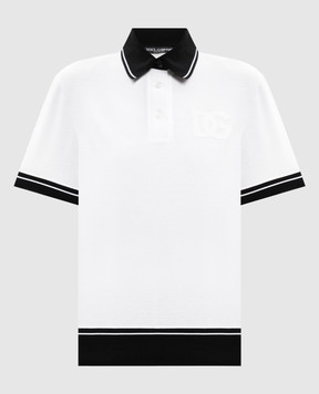 Dolce&Gabbana Белое поло с монограммой F8V33ZGDDMH