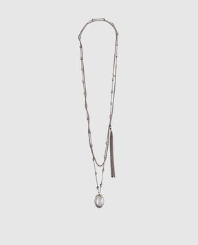 Ann Demeulemeester Серебристые бусы-цепочка с подвесками B0014102OT018