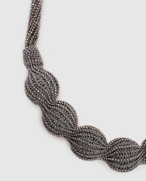 Peserico Сіре кольє з ланцюжком моніль E35521C0CC820