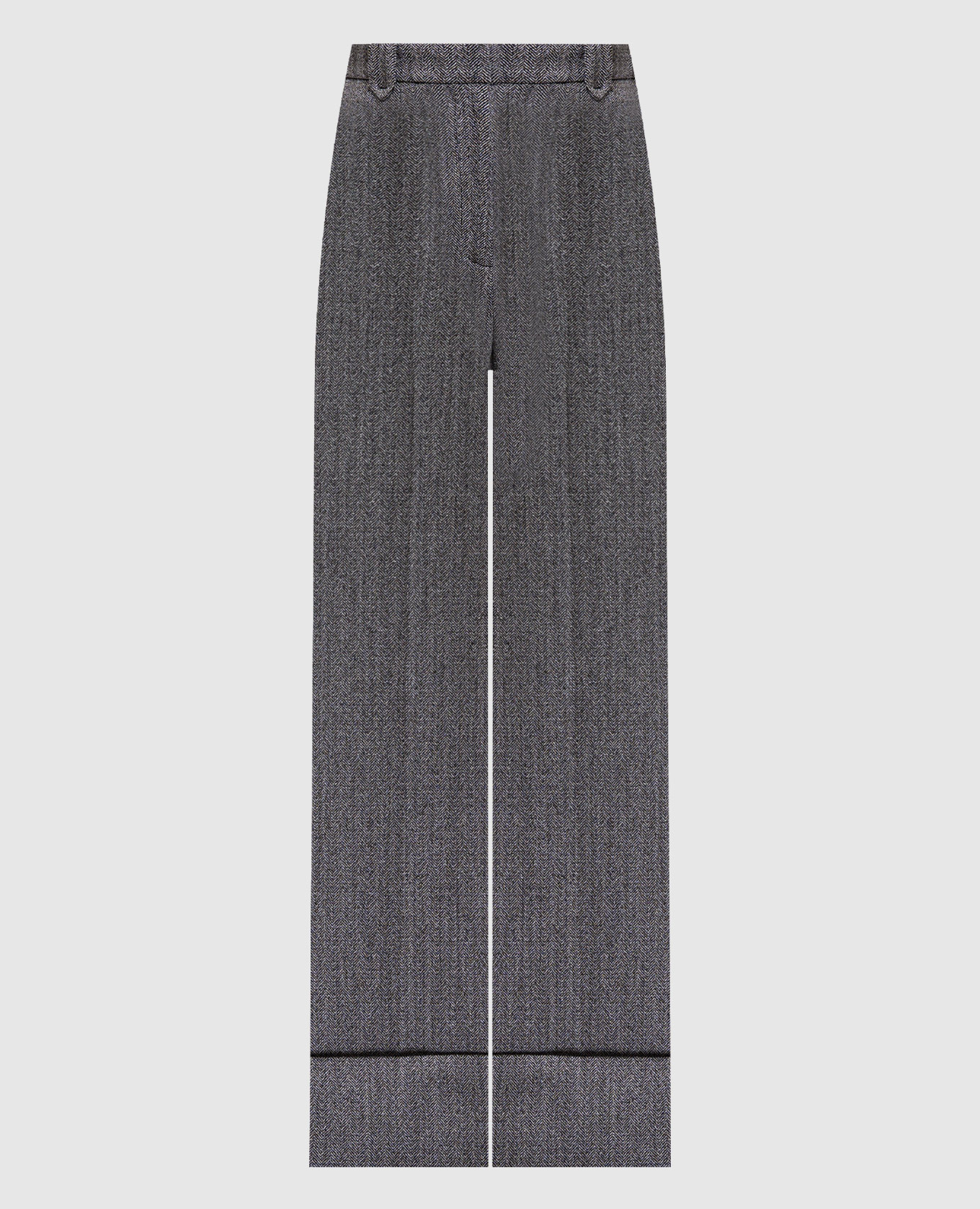 

Серые брюки в узор, Серый, Прямые брюки