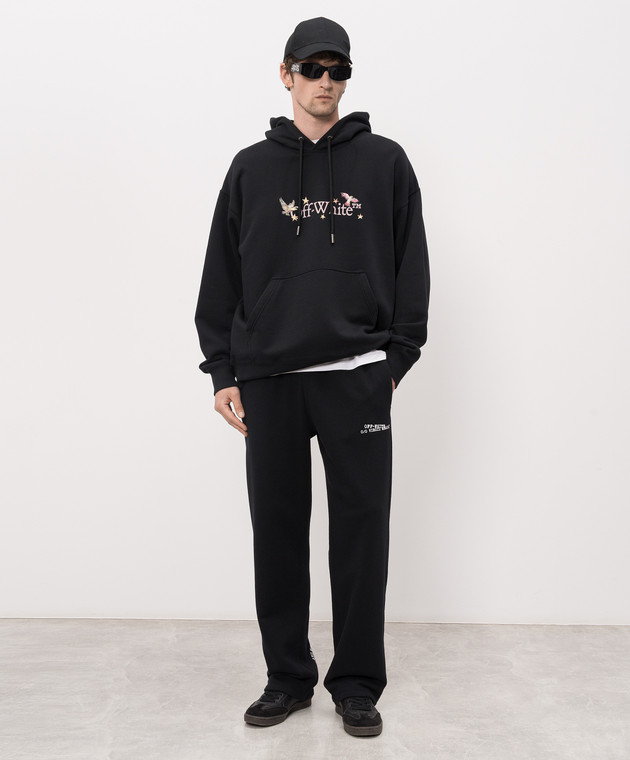 Off-White Чорне худі з принтом Dream Arrow 44MBB085Z26F003 зображення 2