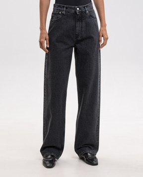Jil Sander Серые джинсы с нашивкой логотипа J03KA0346J45371