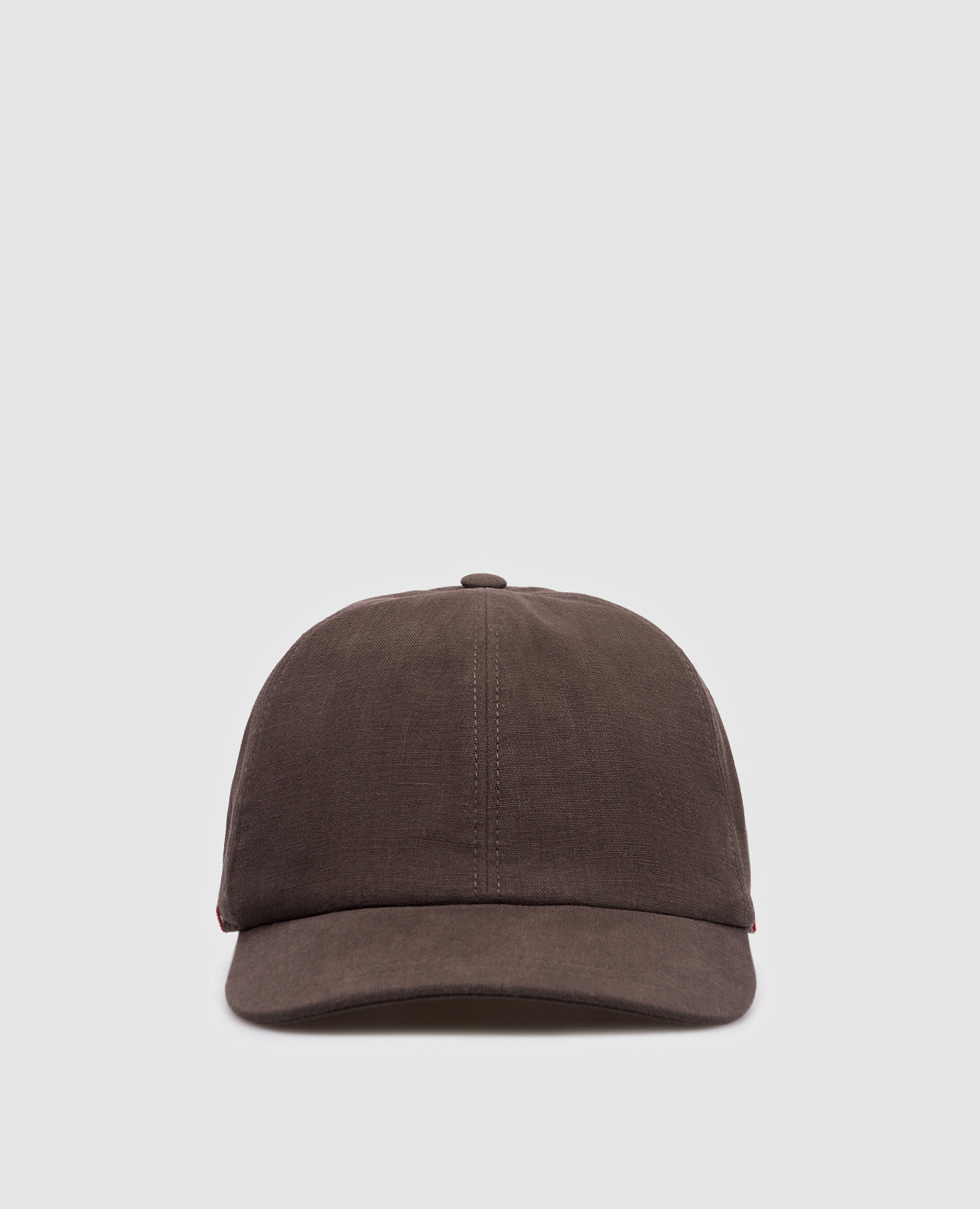 

Коричневая кепка из льна, Коричневый, Кепки