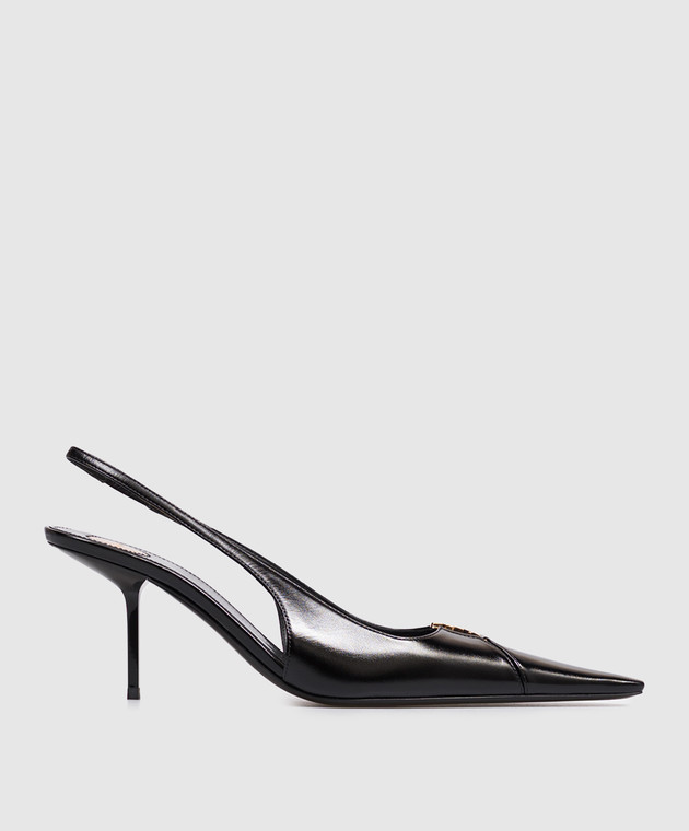 Saint Laurent Чорні шкіряні слінгбеки BABYLONE BRETEUIL 858966AAEHI