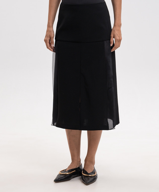 Jil Sander Черная юбка из шерсти J02MA0382J40356 изображение 3