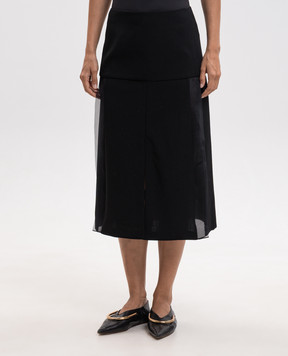 Jil Sander Черная юбка из шерсти J02MA0382J40356