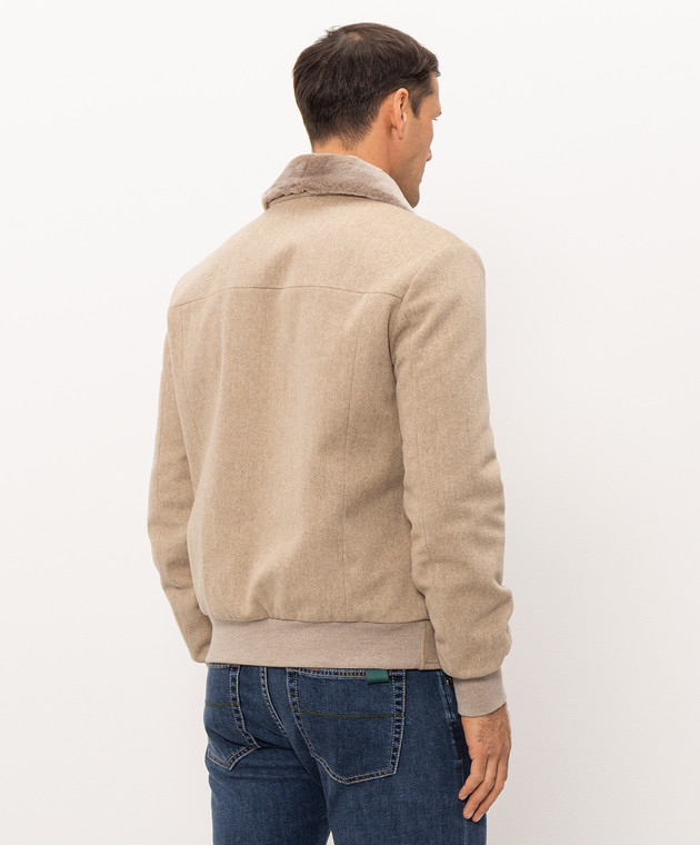 Cashmere&Whiskey Бежева куртка з вовни U636I26 зображення 4