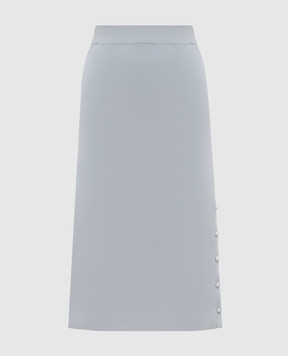 Jil Sander Блакитна спідниця міді з вовни J02MA0366J14830