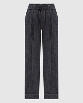 Brunello Cucinelli Синие джинсы с отворотами MP125P4078