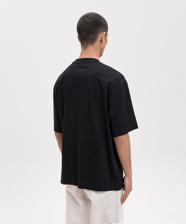 Off-White Чорна футболка з принтом логотипа 44MAA120S26J00M зображення 4