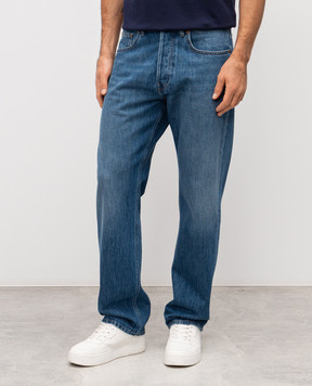 Valentino Сині джинси з ефектом потертості 8V3DE05EB6M