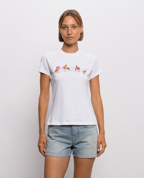 Off-White Белая футболка с принтом логотипа 2FA00641T