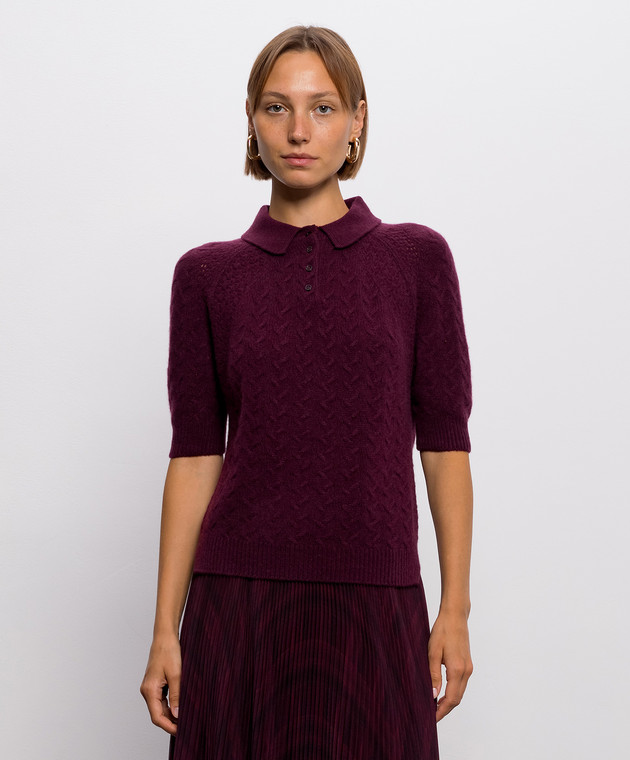 Ermanno Scervino Бордовое поло из кашемира D495L324KFX изображение 3