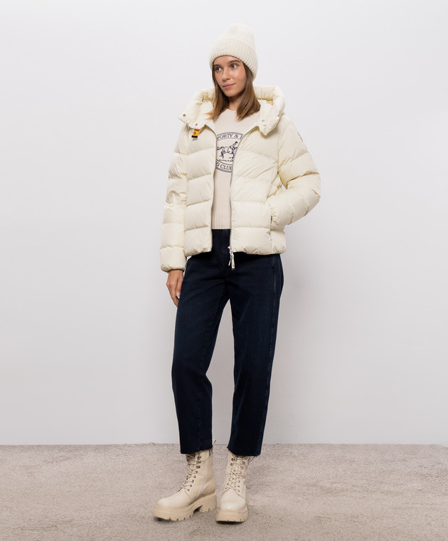 Parajumpers Пуховик цвета айвори Jinny 26WPWPUTT32 изображение 2