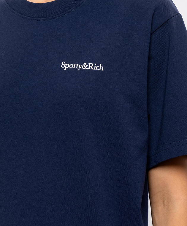 Sporty & Rich Синяя футболка TO11984300BL106w изображение 5