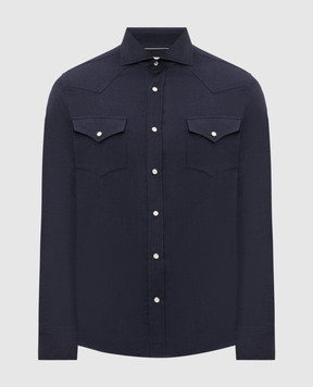 Brunello Cucinelli Синяя рубашка MY6374008