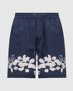 Iceberg Синие шорты с льном D0803635