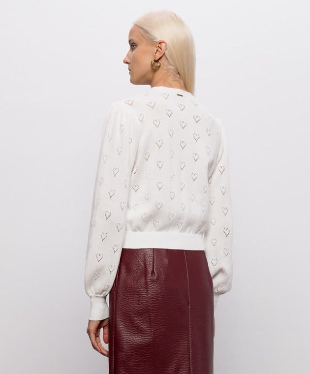 Twinset Белый кардиган с кашемиром 262TP3023 изображение 4