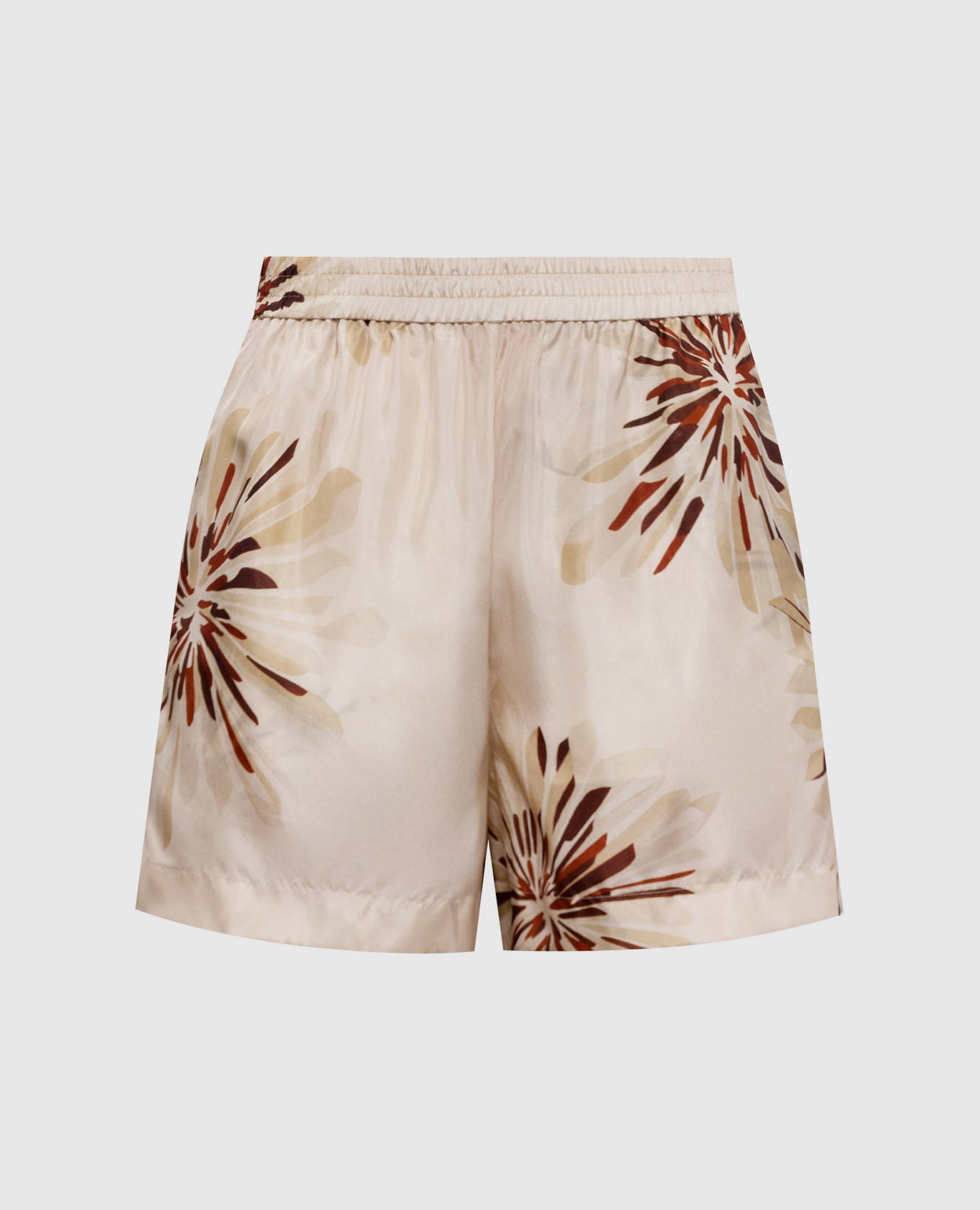 

Бежевые шорты из шелка, Бежевый, Шорты