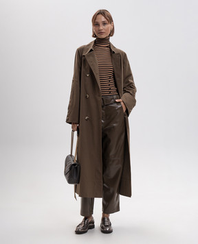 Twinset Коричневый гольф в полоску 262AP3250